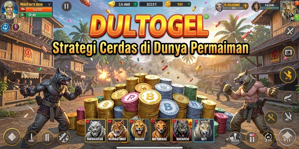Screenshot DULTOGEL menampilkan aksi strategi yang mendebarkan.