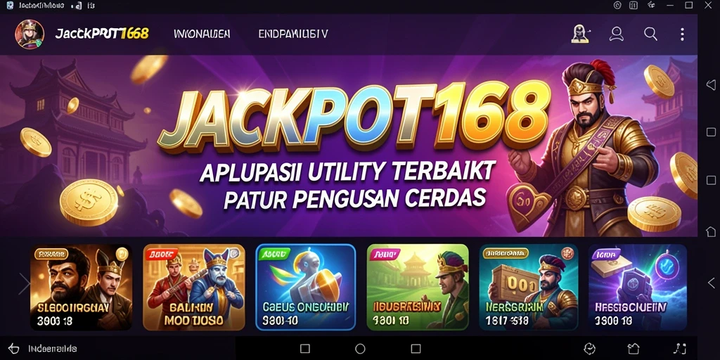 Tampilan antarmuka JACKPOT168 yang simpel dan fungsional.