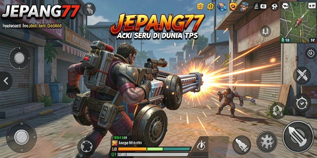 Tampilan gameplay seru dari JEPANG77 dengan misi penuh aksi.