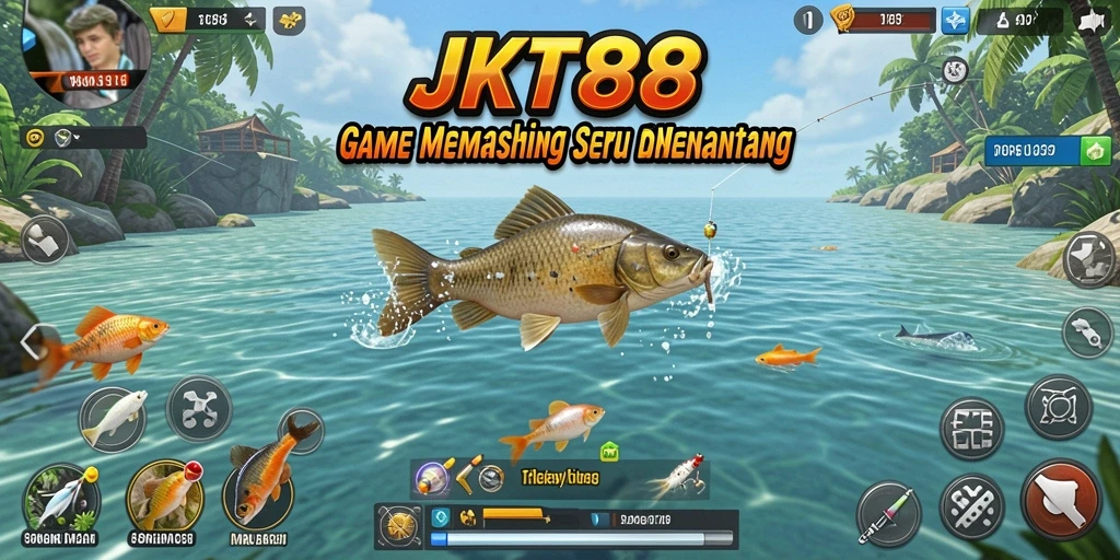 Tampilan gameplay <strong>JKT88</strong> dengan pemandangan memancing yang menakjubkan.