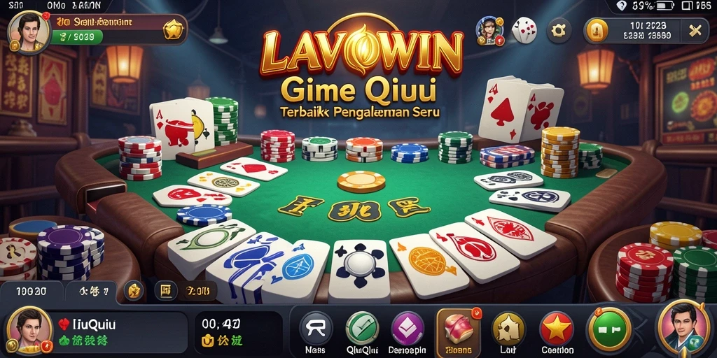 Gameplay seru QiuQiu di LAVOWIN dengan antarmuka yang menarik.