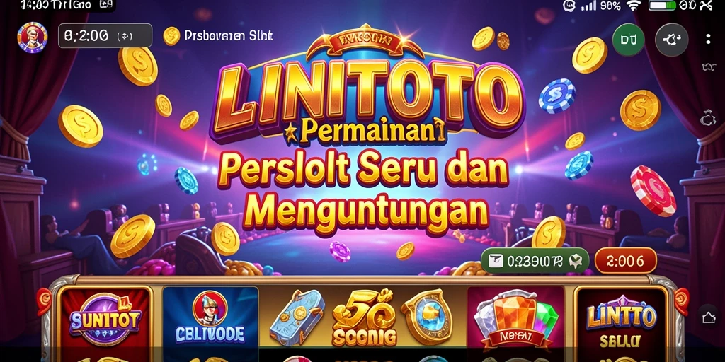 Screenshot utama LINITOTO menampilkan gameplay seru slot dengan grafik yang mengesankan.