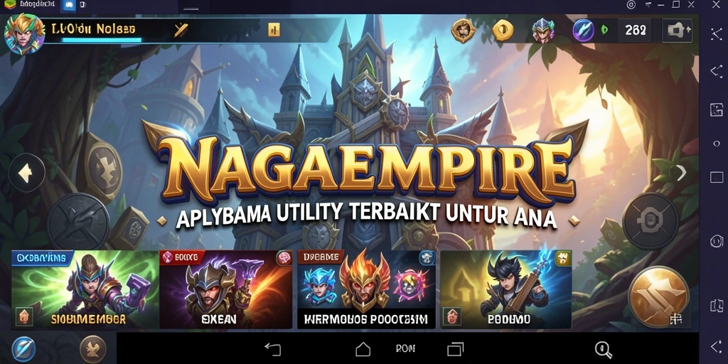 Tampilan utama NAGAEMPIRE dengan fitur aplikasi Utility yang bermanfaat.
