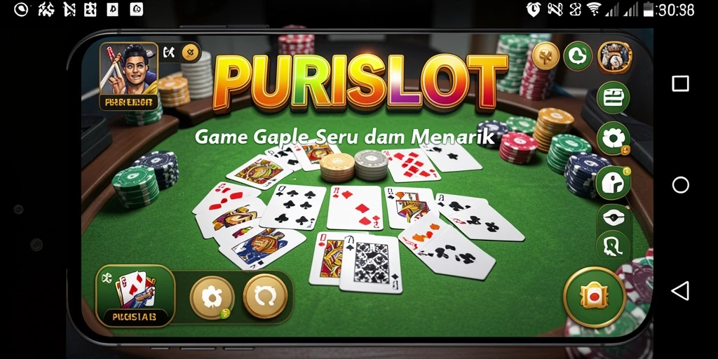 Tampilan gameplay Gaple yang seru dalam PURISLOT.