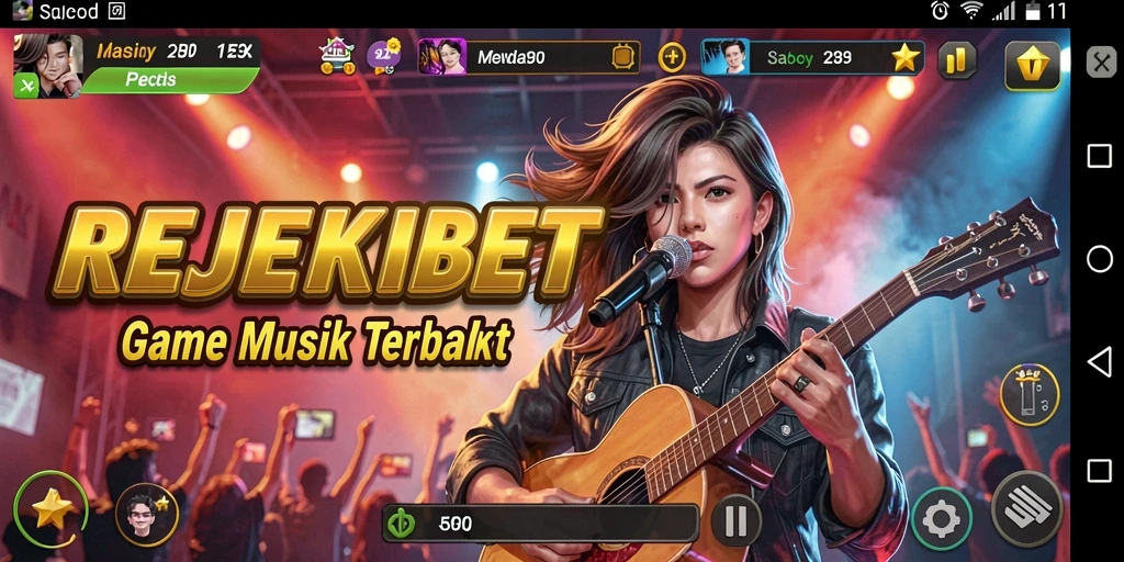 Screenshot gameplay REJEKIBET menampilkan aksi bermain musik yang seru.