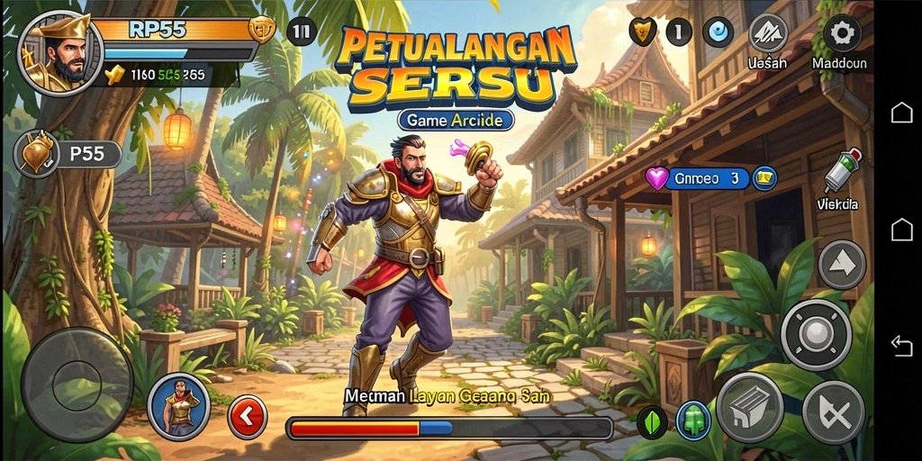 Tangkapan layar RP55 menampilkan aksi seru gameplay Arcade yang mengasyikkan.