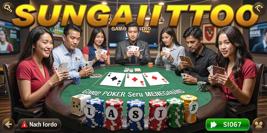 Screenshot SUNGAITOTO menampilkan gameplay poker yang mendebarkan.