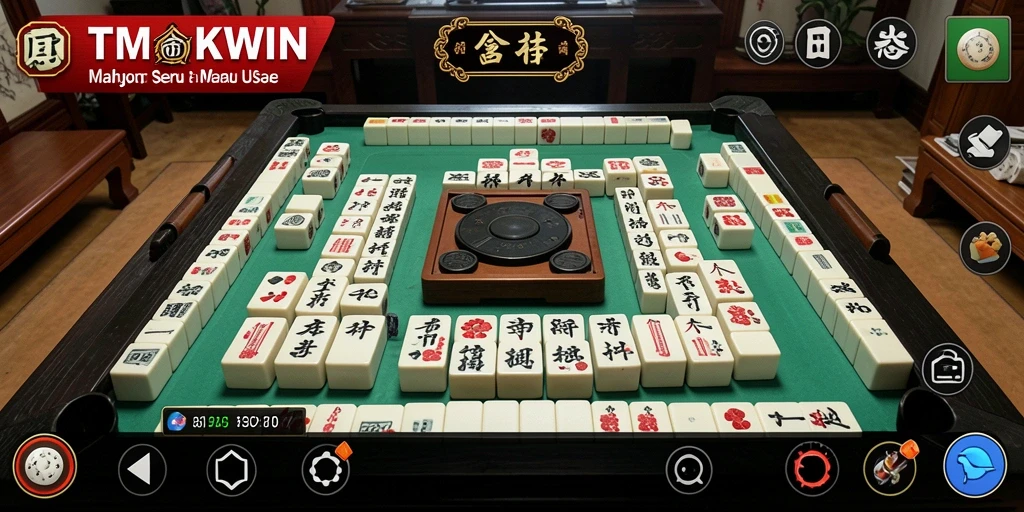Tangkapan layar TMOKWIN menunjukkan aksi seru permainan Mahjong.