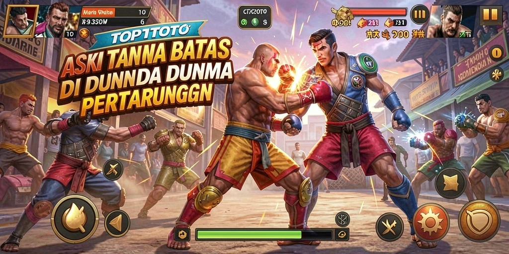 Tangkapan layar utama menampilkan pertarungan aksi yang intens dan mendebarkan.