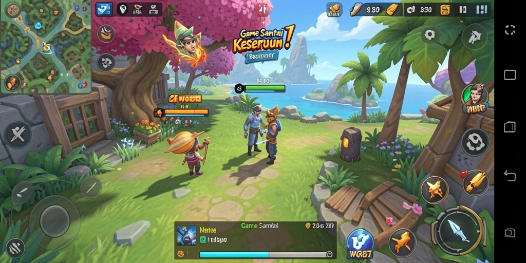 Tampilan gameplay WG87 yang menarik dengan karakter lucu.