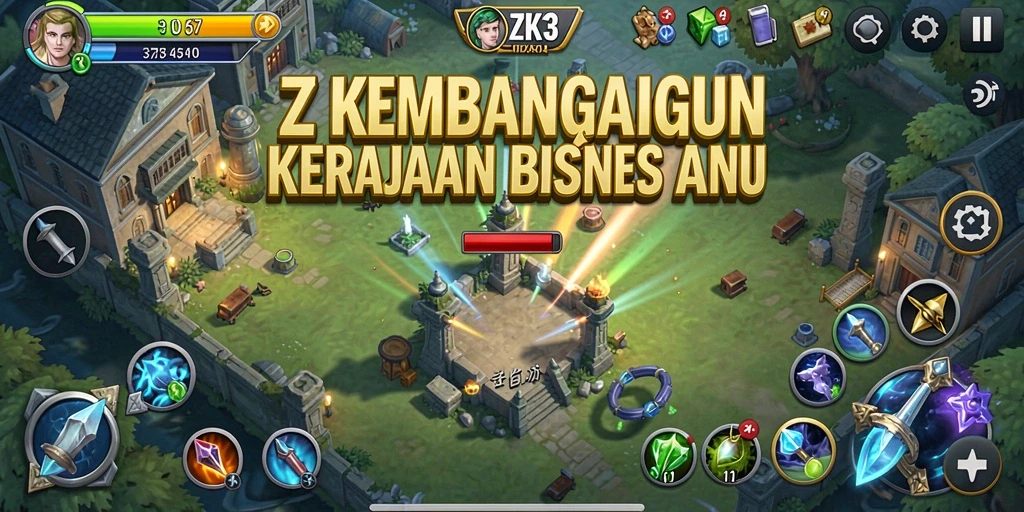 Gameplay strategis ZK3 dalam membangun kerajaan bisnis.